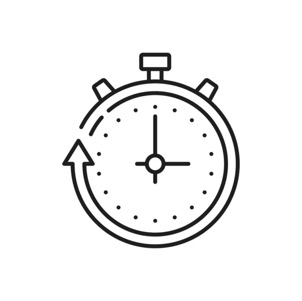 Stopwatch Dial Interfész Időzítő Óra Egyszerű Időfüggő Vektor Vázlat Ikon — Stock Vector