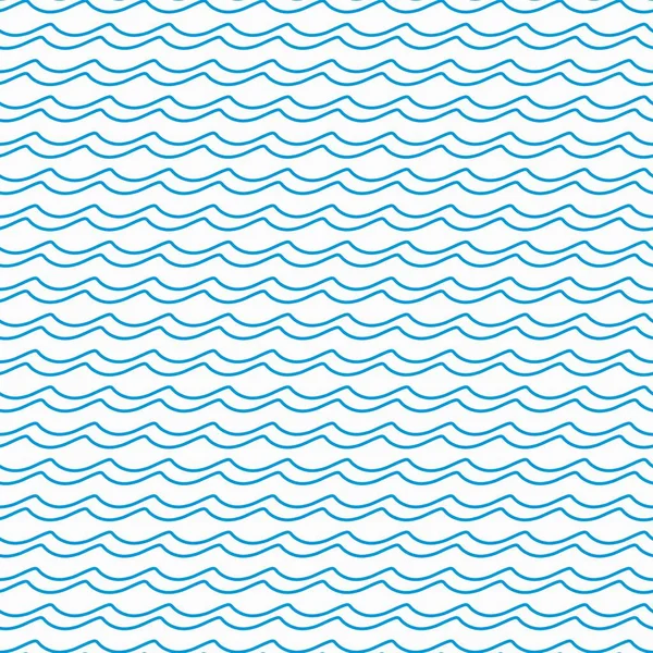 Mořské Oceánské Modré Vlny Hladké Vzor Pozadí Vektorové Vlnky Přílivové — Stockový vektor