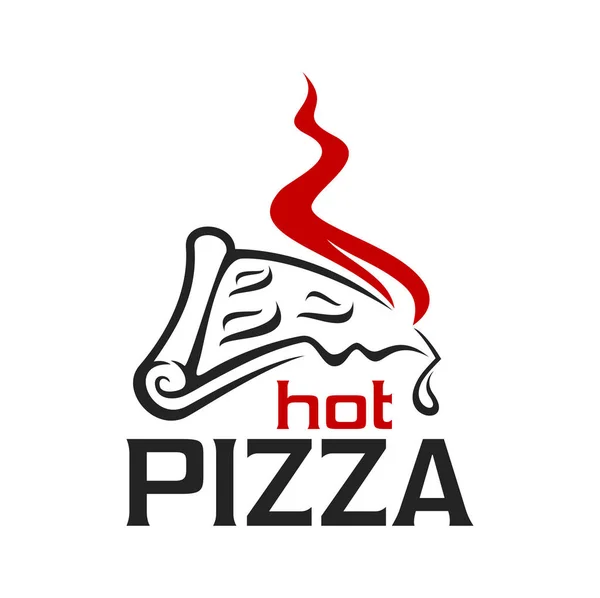 Pizzaikonen Snabbmatsmålets Symbol Italienska Köket Restaurang Leverans Service Enkel Ikon — Stock vektor