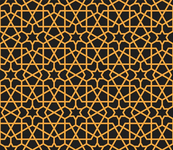 Mashrabiya Muster Oder Arabisches Arabesken Ornament Vektornahtloser Hintergrund Mashrabiya Oder — Stockvektor