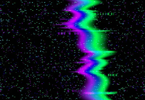Глючный Шум Пиксели Экрана Телевизора Цифровым Vhs Эффектом Статической Видеоошибки — стоковый вектор
