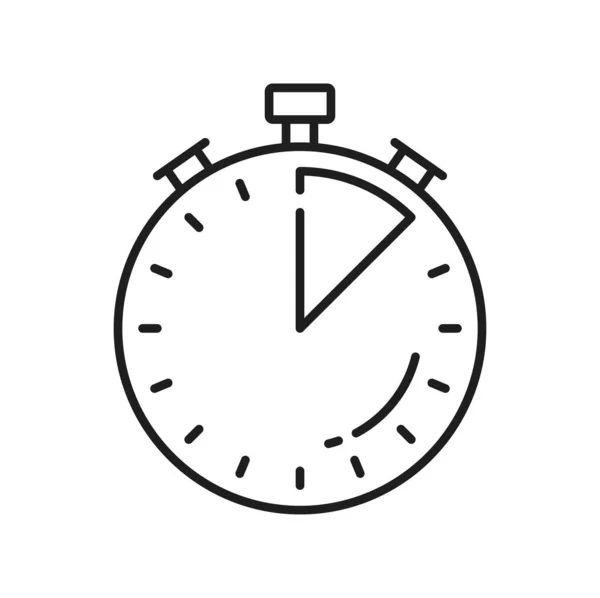 Chronometer Overzicht Pictogram Stopwatch Klok Timer Vector Tijd Meetinstrument Fitness — Stockvector