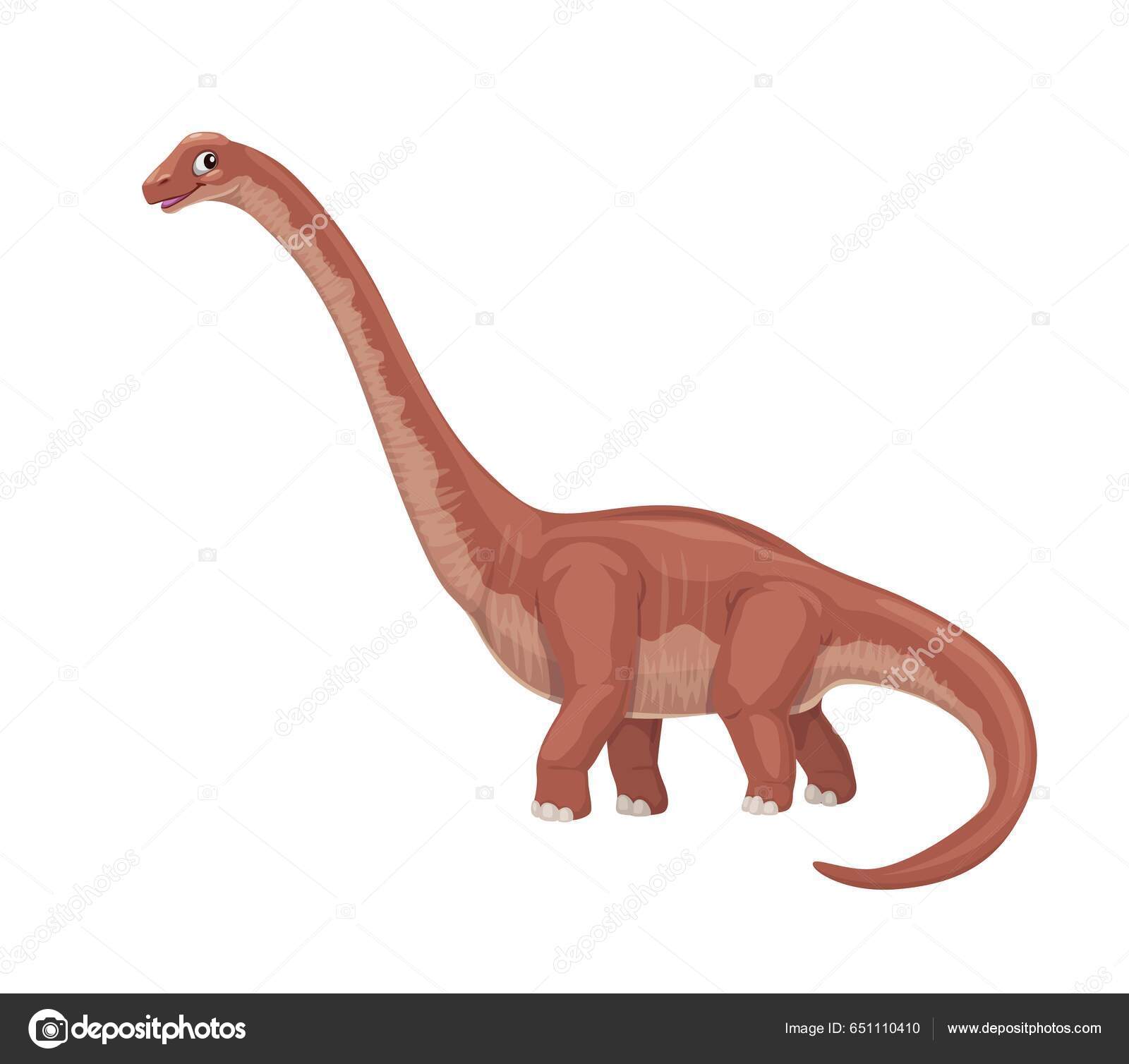 Personagem Dinossauro Haplocanthosaurus Desenhos Animados Vetor