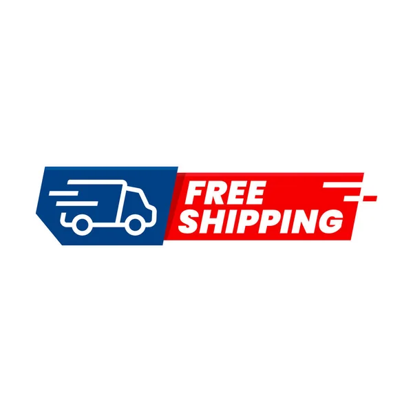 Delivery Free Shipping Icon Express Courier Truck Car Vector Symbol — Stock Vector