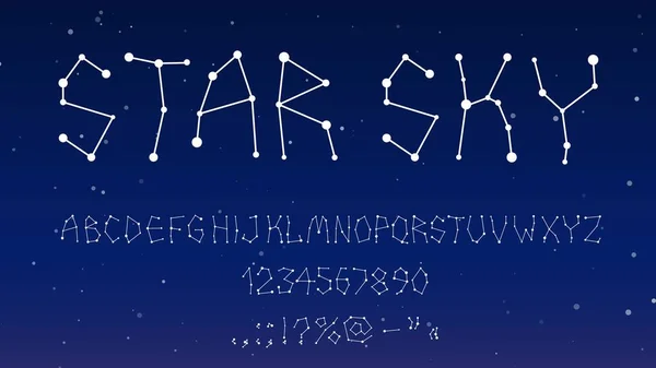 Зоряний Шрифт Типу Зоряний Шрифт Або Алфавіт Галактики Векторні Літери — стоковий вектор