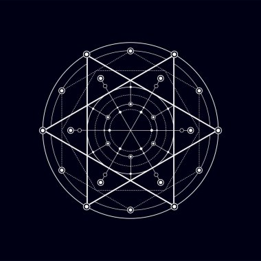 Meditasyon ve efsane pentagram, bohem ezoterik simetrik işaret. Vektör mistik kutsal geometrik şekil, mistik kabile simya kutsal işareti.
