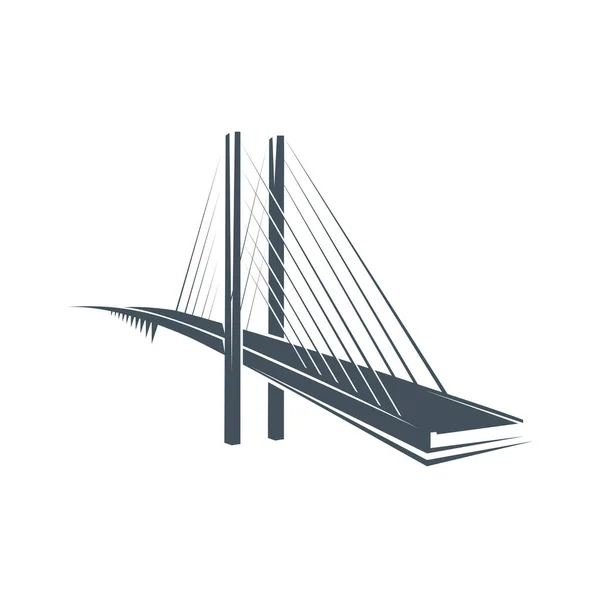 Icône Pont Bâtiment Construction Symbole Affaires Voyage Portes Routières Vectorielles — Image vectorielle