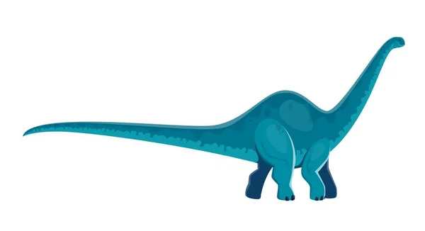 Cartoon Brontosaurus Dinosaurier Figur Paläontologie Tier Uraltes Reptil Oder Ausgestorbene — Stockvektor