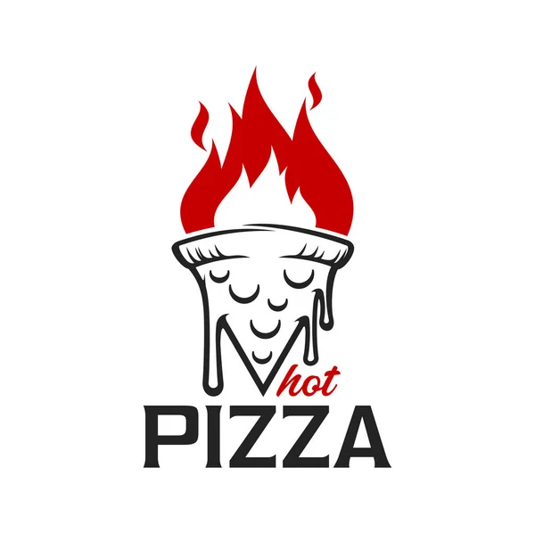 Ikona Pizzy Symbol Ulicznego Jedzenia Menu Wynos Ikona Kawiarni Kuchnia — Wektor stockowy