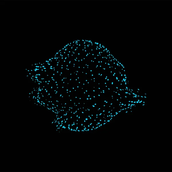 点状粒子的未来主义球体 科幻网 矢量点和原子球 网络连接 最小虚拟现实数字网格 网络空间和技术设计 — 图库矢量图片