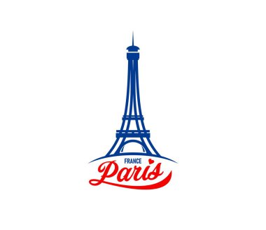 Paris Eyfel kulesi basit bir amblem. Avrupa 'nın ünlü mimarisi, Fransız şehri Eyfel Kulesi ya da Fransa' nın tarihi dönüm noktası ikonu. Paris romantik yolculuk anıtı amblemi ya da işareti