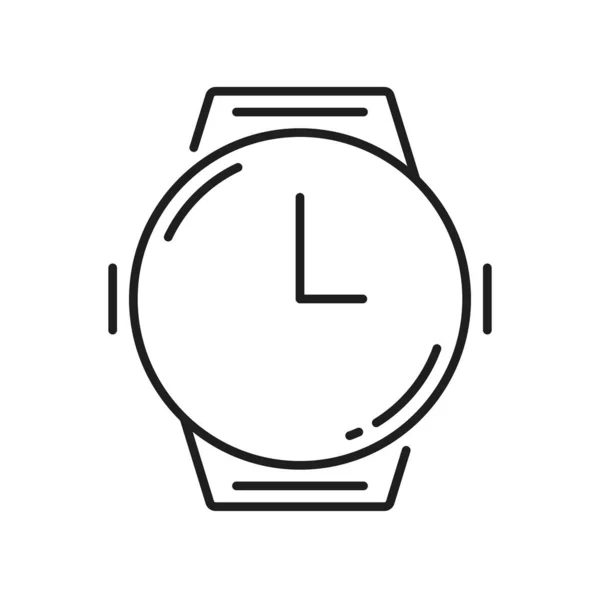 Hand Horloge Geïsoleerde Smartwatch Met Siliconen Band Vector Elektronische Klok — Stockvector