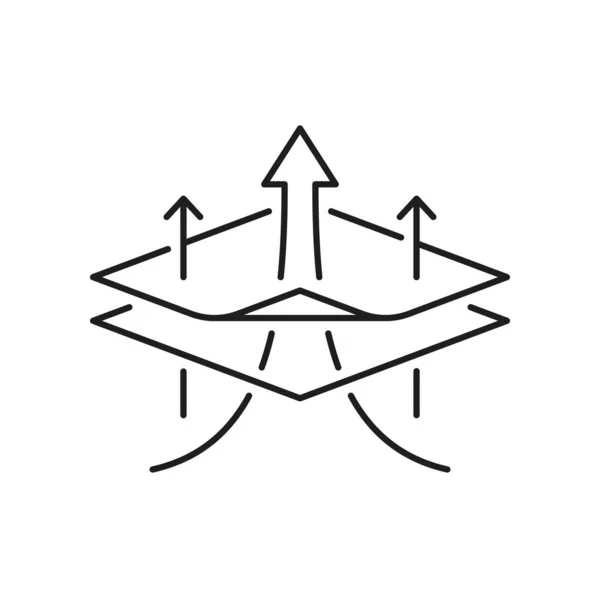 Значок Предохранения Дыхания Репеллентная Поверхность Изолированные Стрелки Векторный Водостойкий Знак — стоковый вектор