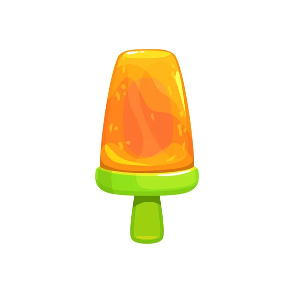 Cartoon Fruit Popsicle Ice Cream Cafe Frozen Juice Popsicle Restaurant — Stock Vector