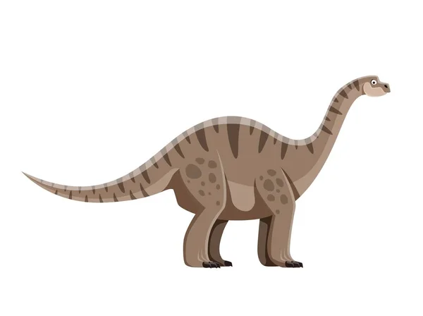 Cartoon Vulcanodon Dinosaurus Personage Uitgestorven Reptiel Jurassic Tijdperk Monster Prehistorische — Stockvector