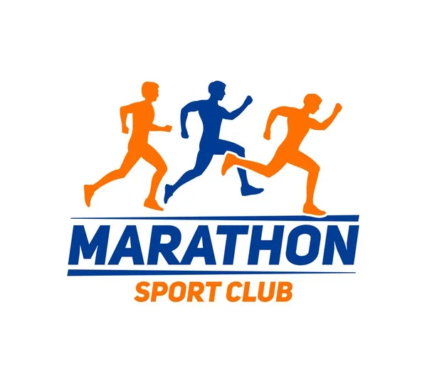 Maraton Běží Ikonu Sportovní Soutěž Fitness Šampionát Nebo Sportovní Tělocvična — Stockový vektor