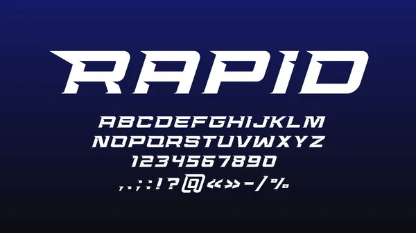 Sport Modern Font Strong Bold Type Futurstic Typeface Alfabet Vector — Wektor stockowy