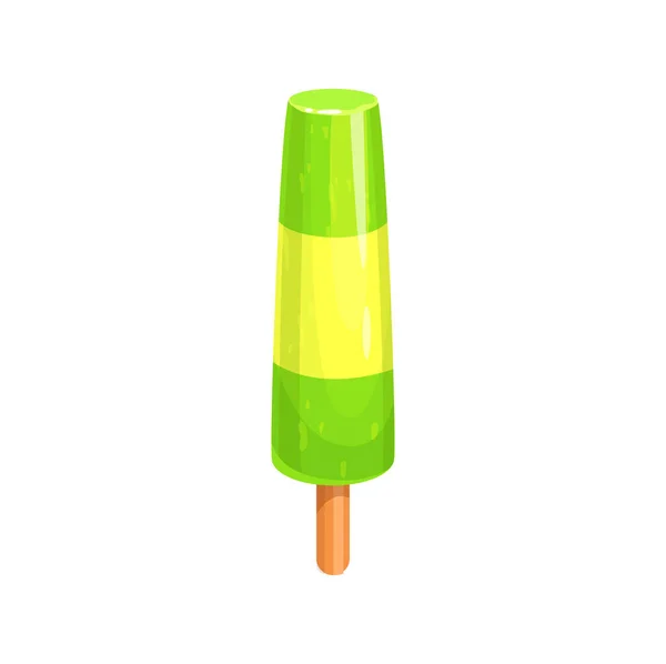 Cartoon Popsicle Ice Cream Stick Vector Fruit Ice Pop Lolly — Stock Vector