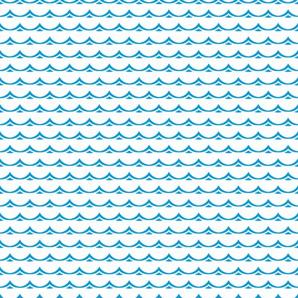 Mar Océano Azul Olas Patrón Sin Costura Naturaleza Textil Fondo — Archivo Imágenes Vectoriales