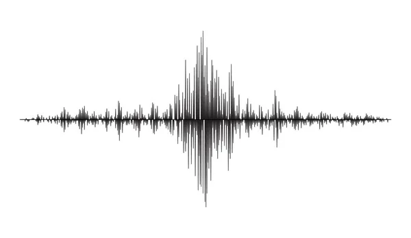 Сезографічна Хвиля Землетрусу Сейсмічний Частотний Граф Сейсмометра Векторна Амплітудна Форма — стоковий вектор