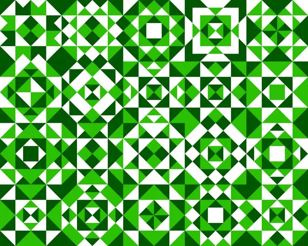 Carreaux Céramique Blancs Verts Texture Sol Mosaïque Fond Vectoriel Ornement — Image vectorielle