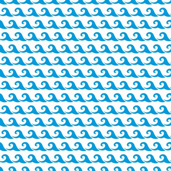 Océan Eau Mer Bleu Lignes Surf Vectoriel Fond Motif Sans — Image vectorielle