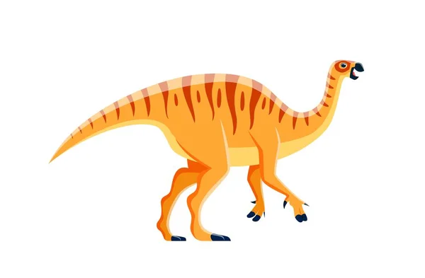 Karikatür Camptosaurus Dinozor Karakteri Çocuk Dino Jurassic Sevimli Nesli Tükenmiş — Stok Vektör