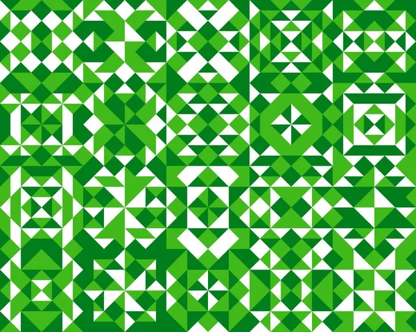 Бело Зеленая Керамическая Плитка Дизайн Обложки Геометрического Фона Плитки Винтажный — стоковый вектор