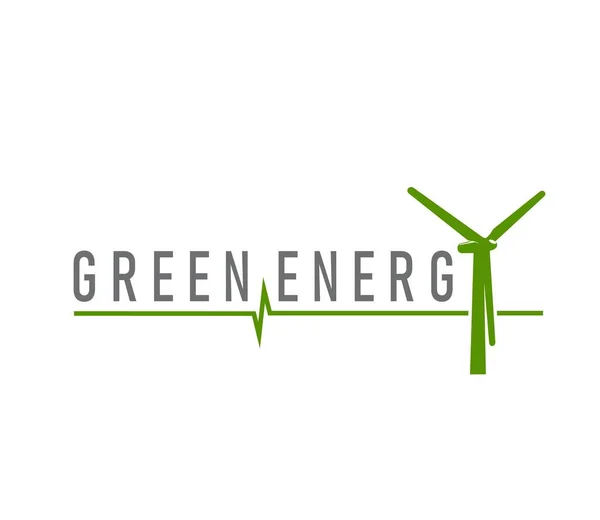 Icono Turbina Eólica Energía Verde Energía Ecológica Medio Ambiente Molino — Archivo Imágenes Vectoriales
