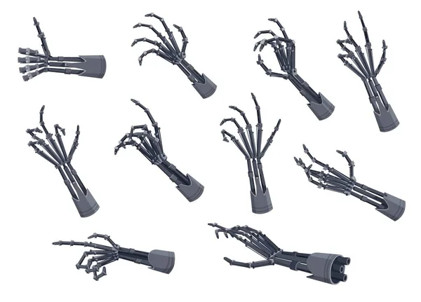 Робот Руки Або Руки Майбутня Штучна Технологія Механічна Рука Кіборга — стоковий вектор