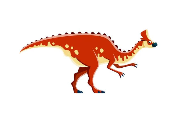 Dinosaur Cartoon Character Amurosaurus Jurassic Cute Dino Animal Vector Kid — Stock Vector