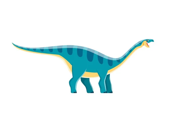 漫画Coloradisaurus恐竜のキャラクター ジュラ紀の動物のかわいい恐竜 ベクトルの子供のおもちゃ 古生物学教育のための漫画恐竜やColoradisaurus Dinoの文字や絶滅した爬虫類コレクション — ストックベクタ