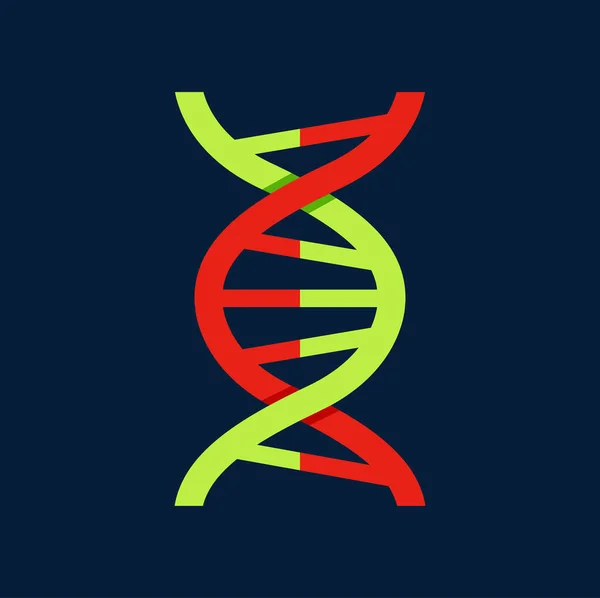 Dna Molecule Icon Isolated Genetic Code Element Vector Molecular Spiral — Stock Vector