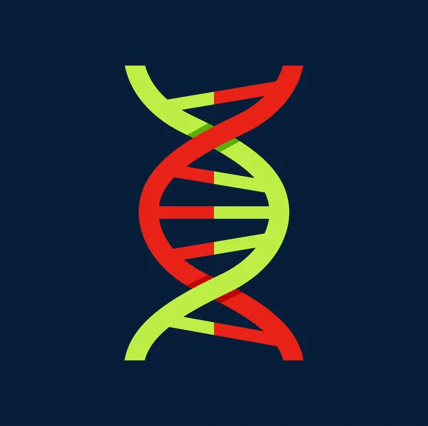 Ícone Molécula Dna Elemento Código Genético Isolado Vetor Espiral Molecular —  Vetores de Stock