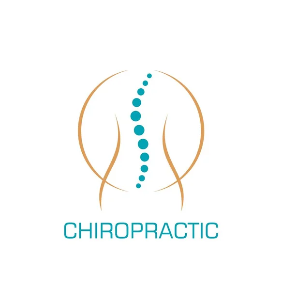 Chiropratica Icona Della Terapia Del Mal Schiena Massaggio Chiropratico Terapeuta — Vettoriale Stock