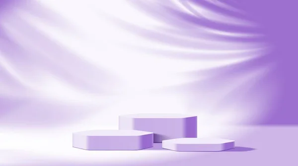 Purple Violeta Pódio Mockup Produto Exibir Fundo Plataformas Vetoriais Pódio —  Vetores de Stock