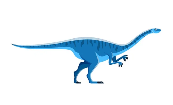 Cartoon Dinosaurus Lufengosaurus Jurassic Dino Karakter Vector Schattig Reptiel Kids — Stockvector