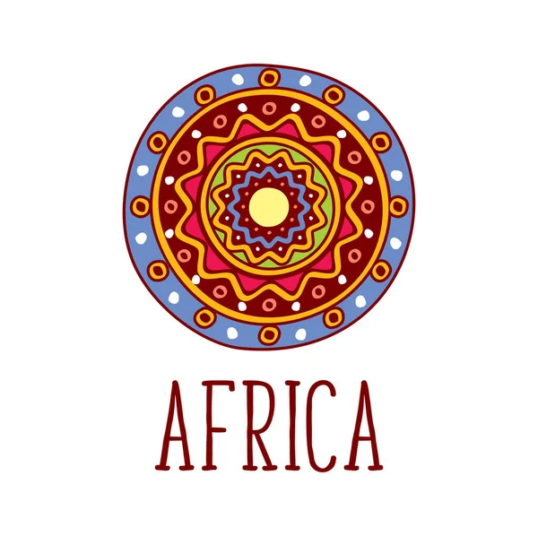 Africa Icona Viaggi Africani Cultura Turismo Vita Simbolo Vettoriale Arte — Vettoriale Stock