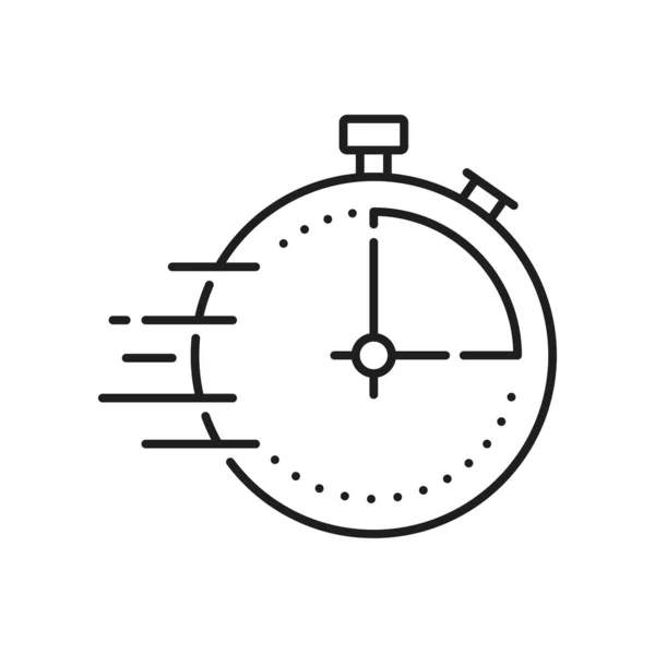 Klok Timer Schema Pictogram Geïsoleerde Tijdmanagement Stopteken Vector Alarm Stopwatch — Stockvector