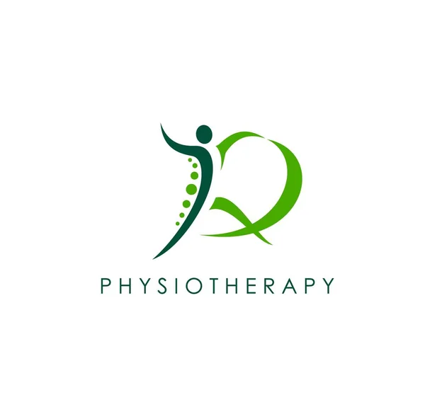 Fisioterapia Icona Riabilitazione Fisioterapia Salute Del Corpo Esercizi Vettoriali Fisioterapia — Vettoriale Stock