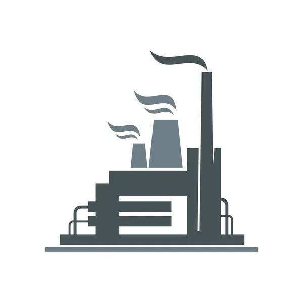Иконка Завода Промышленным Заводом Векторной Энергетикой Завод Производству Нефти Газа — стоковый вектор