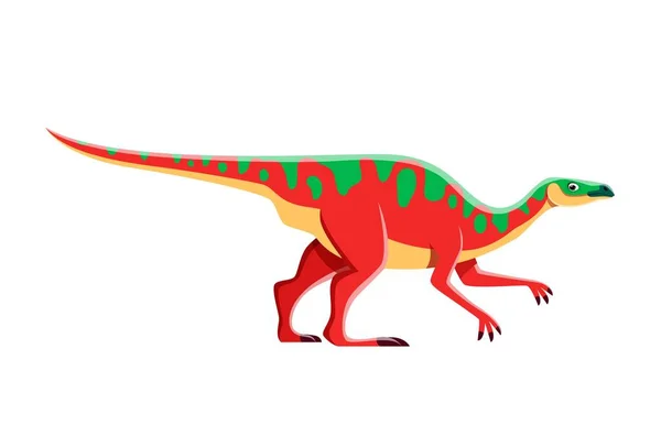 漫画Anattian恐竜のキャラクター 恐竜のおもちゃやジュラシックパーク面白いかわいいベクトル動物 アナトティタン恐竜またはエドモントサウルスは笑顔で先史時代のジュラ紀の爬虫類を必要とします — ストックベクタ