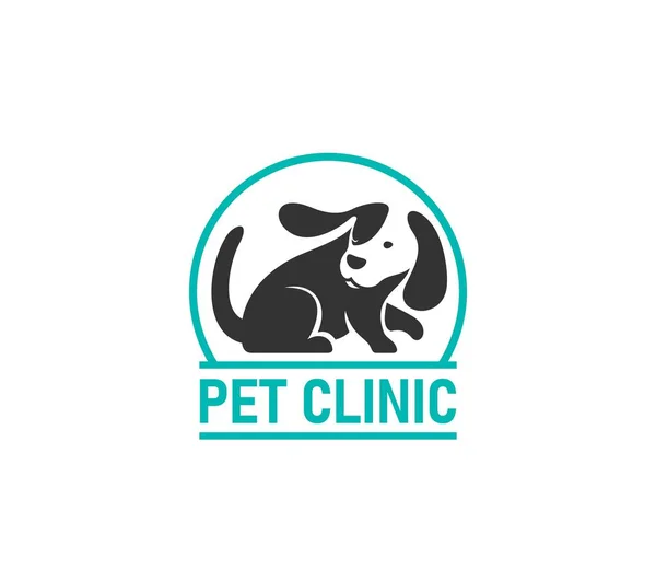 Pet Clinic Veterinary Doctor Icon Emblem Dog Medical Service Vet — Stock Vector