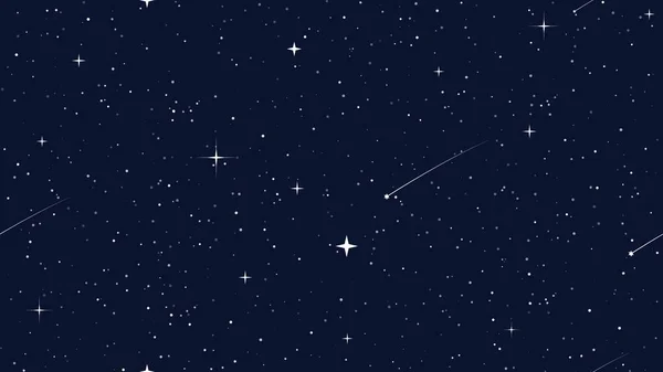 볼일없는 쓰레기 패턴이지 빛나는 천문학의 밤하늘 혜성으로 빛나는 별들의 — 스톡 벡터