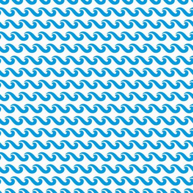 Deniz ya da okyanus su dalgaları pürüzsüz desen oluşturuyor. Duvar kâğıdı kusursuz arka plan, kumaş deniz minimalistik vektör baskısı ya da mavi su kıvrımlı dalgalı dalga arkaplanı