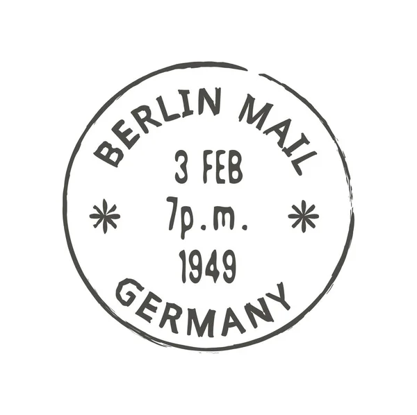 Berlin Posta Ücreti Posta Pulu Mektup Ayrılış Ülkesi Veya Bölge — Stok Vektör