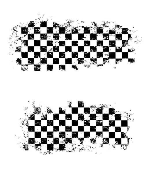 Grunge Race Flag Coches Rally Sport Motocross Karting Racing Vector — Archivo Imágenes Vectoriales