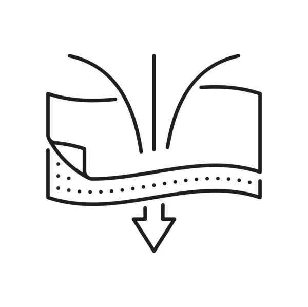 Піктограма Рівня Матеріалу Фільтр Рівня Волоконної Тканини Водонепроникні Мембранні Текстильні — стоковий вектор