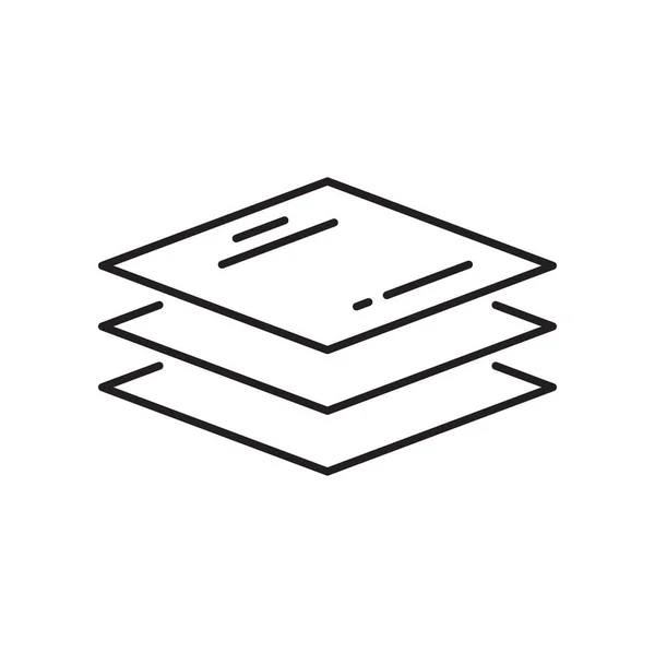 Symbol Für Die Materialschicht Filter Für Die Gewebeebene Wasserdichte Membranbasierte — Stockvektor