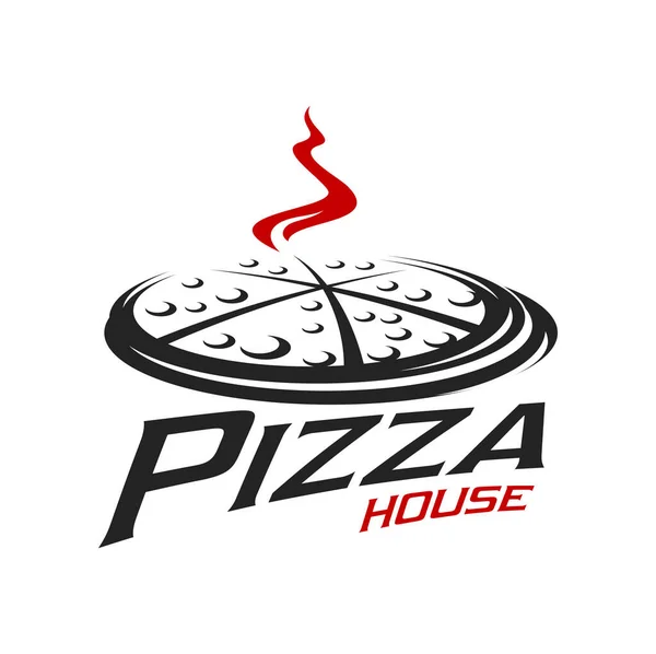 Icône Pizza Pizzeria Vectorielle Fast Food Cuisine Italienne Tranches Pizza — Image vectorielle